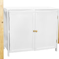 Full Size Wood Loft Bed With Built In Storage Cabinet And Cubes, Foldable Desk, White White Solid Wood Mdf