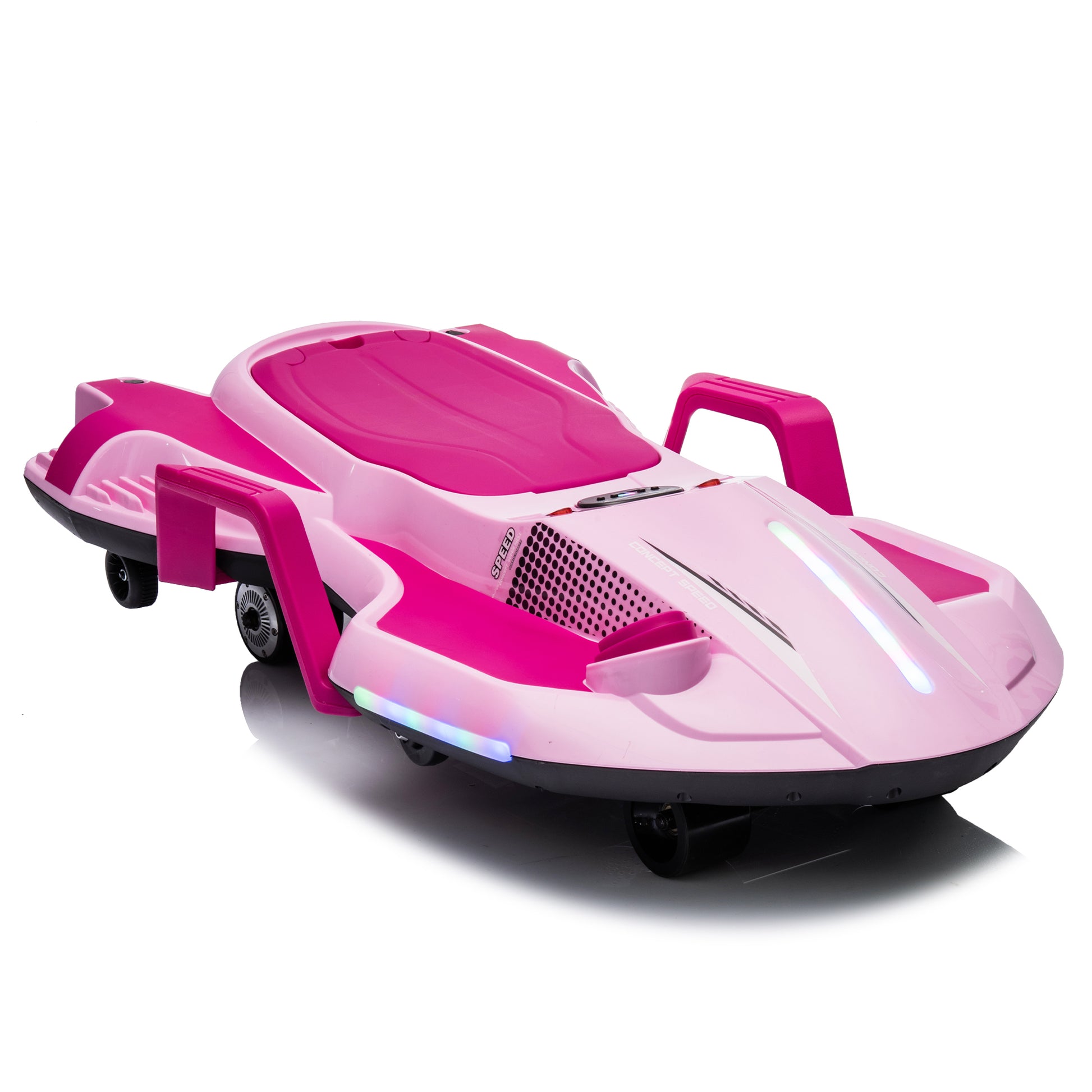 24V Kids Ride On Electric Scooter W Helmet Knee Pads,24V Ride On Toy For Kids,Spray Function,2Wd 400W Wheel Hub Motor,5.59 6.84Mph,Gravity Steering,Use For 1 2 Hours,Exercise Your Child Age 6 . Pink Polypropylene