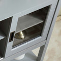 Sideboard Buffet Table With Doors,Grey Grey Primary Living Space Mdf