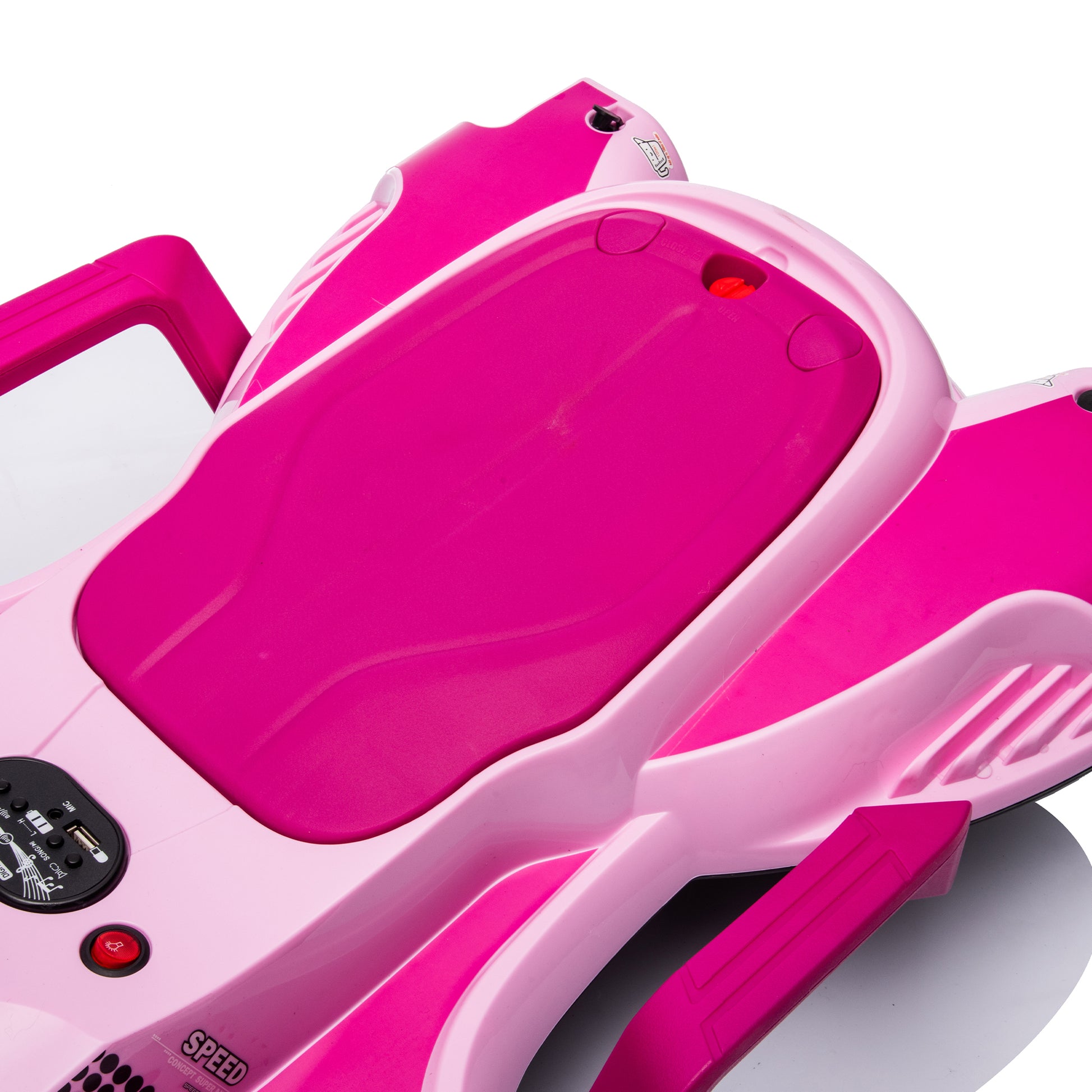 24V Kids Ride On Electric Scooter W Helmet Knee Pads,24V Ride On Toy For Kids,Spray Function,2Wd 400W Wheel Hub Motor,5.59 6.84Mph,Gravity Steering,Use For 1 2 Hours,Exercise Your Child Age 6 . Pink Polypropylene