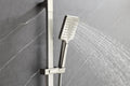 Shower System With Shower Head, Hand Shower, Slide Bar, Bodysprays, Shower Arm, Hose, Valve Trim, And Lever Handles Brushed Nickel Brass