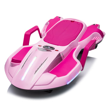 24V Kids Ride On Electric Scooter W Helmet Knee Pads,24V Ride On Toy For Kids,Spray Function,2Wd 400W Wheel Hub Motor,5.59 6.84Mph,Gravity Steering,Use For 1 2 Hours,Exercise Your Child Age 6 . Pink Polypropylene