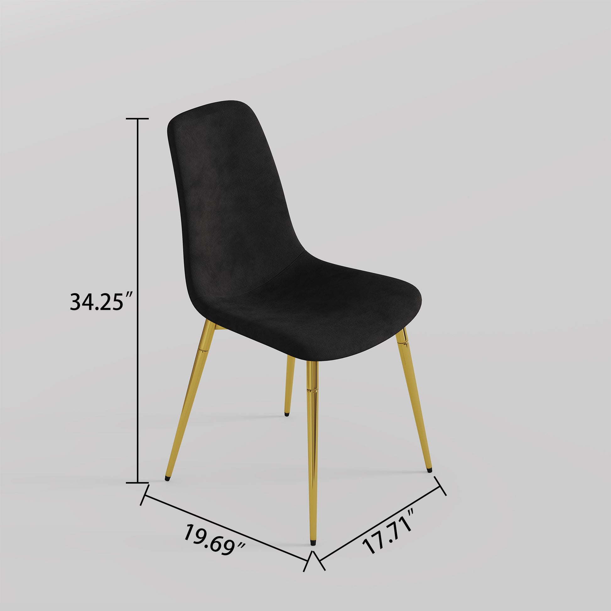 Dining Table Set Of 9, 0.32" Thick Tempered Glass Top Dining Table With Metal Legs And Eight Fabric Dining Chairs, Table Size: 62.99" L X 35.43" W X 29.92" H Gold Tempered Glass