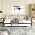 Metal Daybed With Pop Up Trundle Black Steel