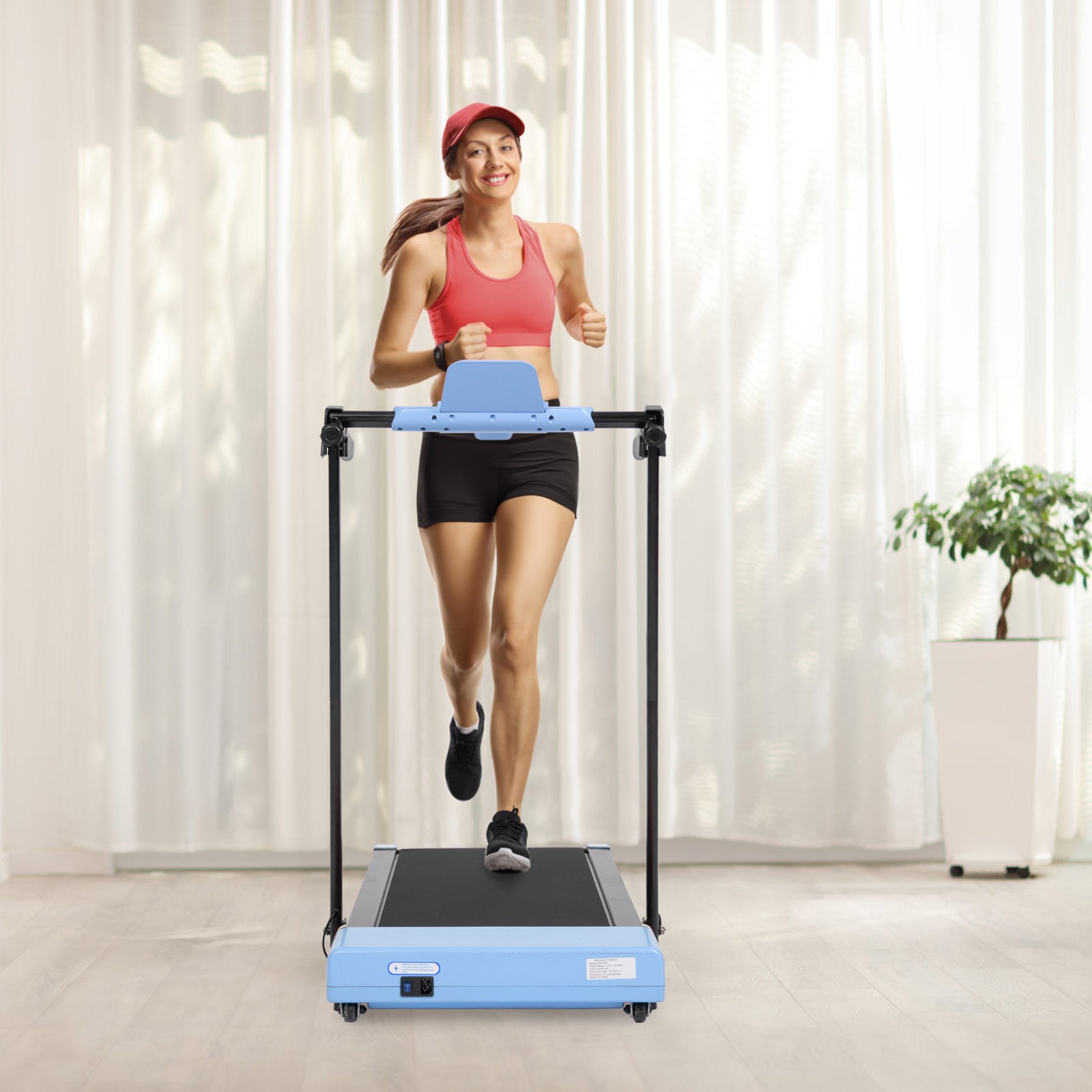 Treadmills For Home, Treadmill With Led For Walking & Running Blue Iron