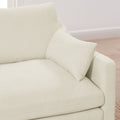 6 Seats Modular L Shaped Sectional Sofa With Ottoman,10 Pillows, Oversized Upholstered Couch W Removabled Down Filled Seat Cushion For Living Room, Chenille Beige Beige Chenille Wood Primary Living Space Soft Pillow Back Eucalyptus Square Arms Foam