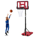 Use For Outdoor Height Adjustable 4.8 To 7.7Ft Basketball Hoop 44 Inch Backboard Portable Basketball Goal System With Stable Base And Wheels Balls Sports Red Garden & Outdoor Sporty Iron