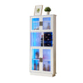 Led Wine Bar Cabinets With Wine Rack, Wine Bottle Rack, Storage Cabinet For Kitchen, Dining Room, Narrow White White Dining Room Modern Mdf