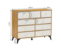 Cabinet Wood Mdf Boards, 9 Drawers Dresser, Wood Colour Wood Drawer 5 Drawers & Above Mdf