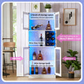 Led Wine Bar Cabinets With Wine Rack, Wine Bottle Rack, Storage Cabinet For Kitchen, Dining Room, Narrow White White Dining Room Modern Mdf