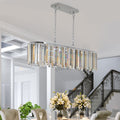 Modern Oval Crystal Ceiling Chandelier Luxury Home Decor Light Fixture Transparent Modern Crystal