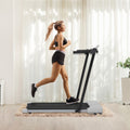 Treadmills For Home, Treadmill With Led For Walking & Running Grey Iron