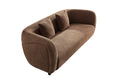 Wks6 Camel Color Plush Sofa, 88.89* 35.04* 28.74 Camel Luxury Fabric 3 Seat