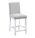 5 Piece Counter Height Table Set, Wooden Kitchen Table Set With Square Table And 4 Upholstered Chairs, Counter Height Dining Table With Crystal Decoration And Chair Set For Kitchen, Dining Room,White Beige White Seats 4 Dining Room 4 Leg Square Dining