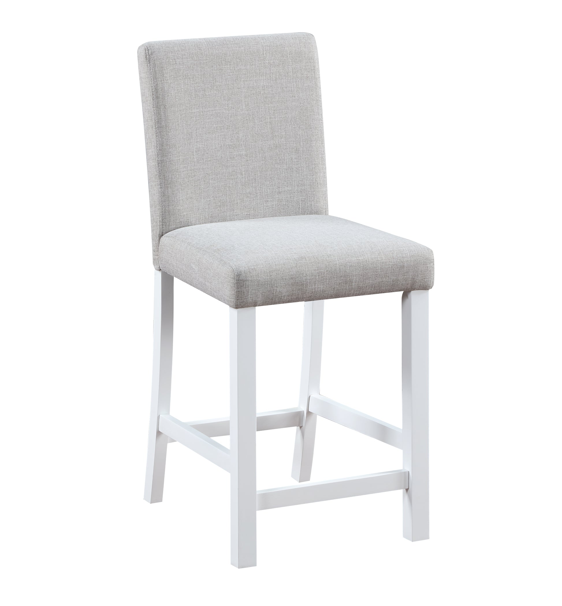 5 Piece Counter Height Table Set, Wooden Kitchen Table Set With Square Table And 4 Upholstered Chairs, Counter Height Dining Table With Crystal Decoration And Chair Set For Kitchen, Dining Room,White Beige White Seats 4 Dining Room 4 Leg Square Dining