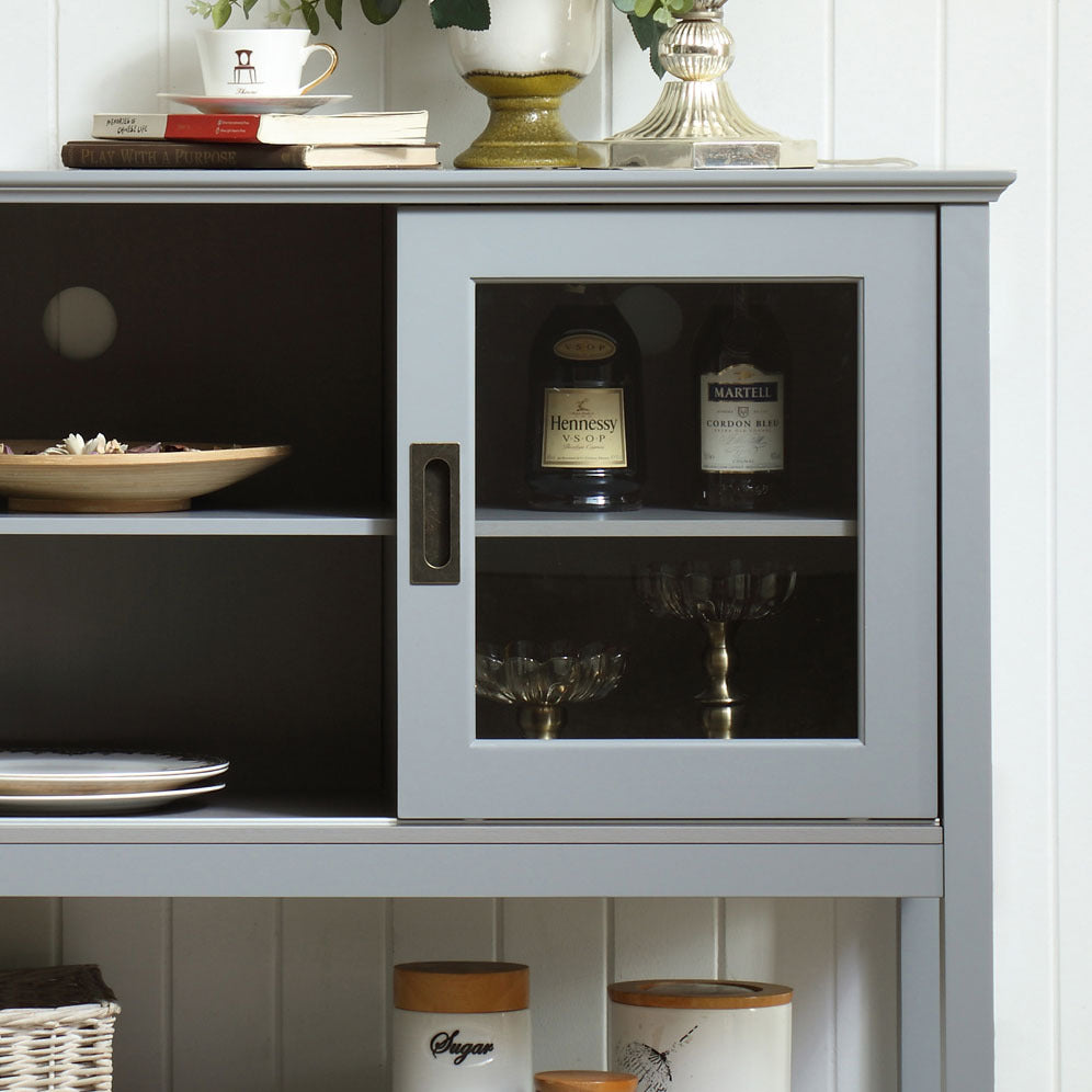 Sideboard Buffet Table With Doors,Grey Grey Primary Living Space Mdf