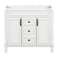 36'' Bathroom Vanity Without Top Sink, Cabinet Only, Modern Bathroom Storage Cabinet With 2 Soft Closing Doors And 2 Drawers White Bathroom Mdf