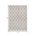 5 X 7 Fabric Floor Area Rug, Diamond, Symmetrical, Medium, Gray, Ivory Off White Gray Fabric