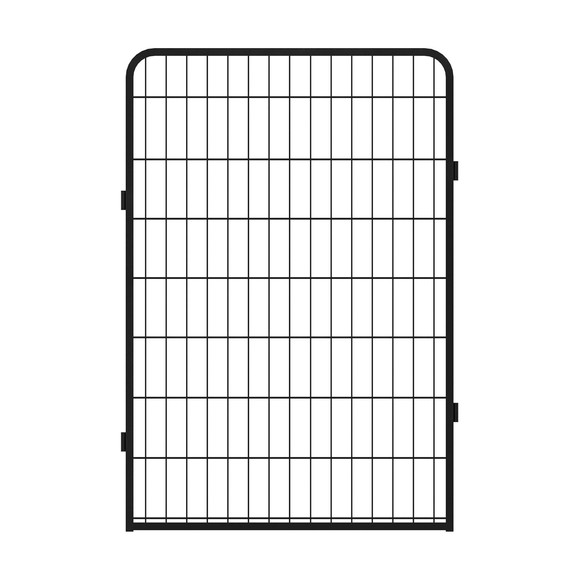 6 Panels Heavy Duty Metal Playpen With Door,39.37"H Dog Fence Pet Exercise Pen For Outdoor, Indoor Black Metal