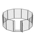 12 Panels Heavy Duty Metal Playpen With Door,39.37