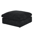 6 Seats Modular L Shaped Sectional Sofa With Ottoman,10 Pillows, Oversized Upholstered Couch W Removabled Down Filled Seat Cushion For Living Room, Chenille Black Black Chenille Wood Primary Living