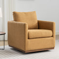 Mid Century Modern Swivel Accent Chair Armchair For Living Room, Bedroom, Guest Room, Office, Mustard Yellow 1 Mustard Yellow Linen