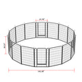16 Panels Heavy Duty Metal Playpen With Door,39.37