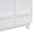 Wooden Wardrobe Cabinet With Hanging Rod, Storage Armoires With Doors ,White White Solid Wood