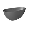 1500Mm Small Size Solid Surface Stone Bathroom Freestand Bathtub Dark Grey Grey Oval Bathroom Freestanding Tubs Matte 59 61 In Luxury,Modern Soaking Center Solid Surface Solid Surface