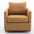 Mid Century Modern Swivel Accent Chair Armchair For Living Room, Bedroom, Guest Room, Office, Mustard Yellow 1 Mustard Yellow Linen