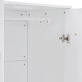 Wooden Wardrobe Cabinet With Hanging Rod, Storage Armoires With Doors ,White White Solid Wood