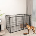 6 Panels Heavy Duty Metal Playpen With Door,31.7