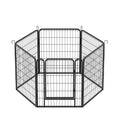 6 Panels Heavy Duty Metal Playpen With Door,31.7