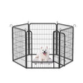 6 Panels Heavy Duty Metal Playpen With Door,31.7