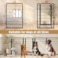 8 Panels Heavy Duty Metal Playpen With Door,39.37