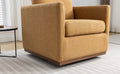 Mid Century Modern Swivel Accent Chair Armchair For Living Room, Bedroom, Guest Room, Office, Mustard Yellow 1 Mustard Yellow Linen