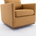 Mid Century Modern Swivel Accent Chair Armchair For Living Room, Bedroom, Guest Room, Office, Mustard Yellow 1 Mustard Yellow Linen