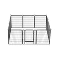 12 Panels Heavy Duty Metal Playpen With Door,31.7