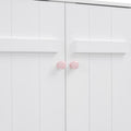 Wooden Wardrobe Cabinet With Hanging Rod, Storage Armoires With Doors ,White White Solid Wood