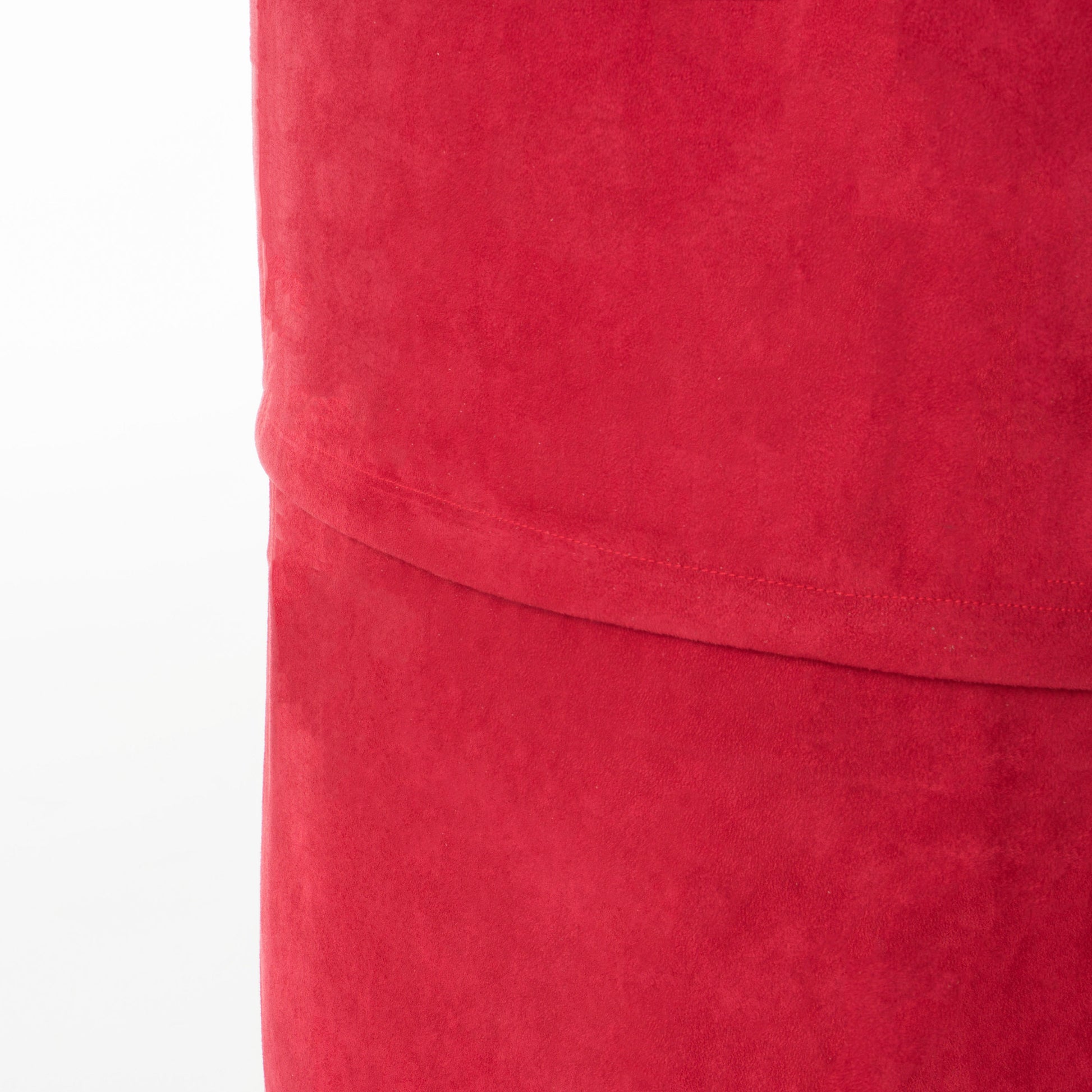 Michael 4 Foot Cylindrical Suede Bean Bag, Red Red Polyester