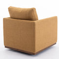 Mid Century Modern Swivel Accent Chair Armchair For Living Room, Bedroom, Guest Room, Office, Mustard Yellow 1 Mustard Yellow Linen