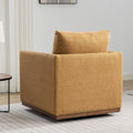 Mid Century Modern Swivel Accent Chair Armchair For Living Room, Bedroom, Guest Room, Office, Mustard Yellow 1 Mustard Yellow Linen