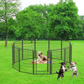 12 Panels Heavy Duty Metal Playpen With Door,39.37