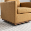 Mid Century Modern Swivel Accent Chair Armchair For Living Room, Bedroom, Guest Room, Office, Mustard Yellow 1 Mustard Yellow Linen