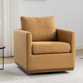 Mid Century Modern Swivel Accent Chair Armchair For Living Room, Bedroom, Guest Room, Office, Mustard Yellow 1 Mustard Yellow Linen