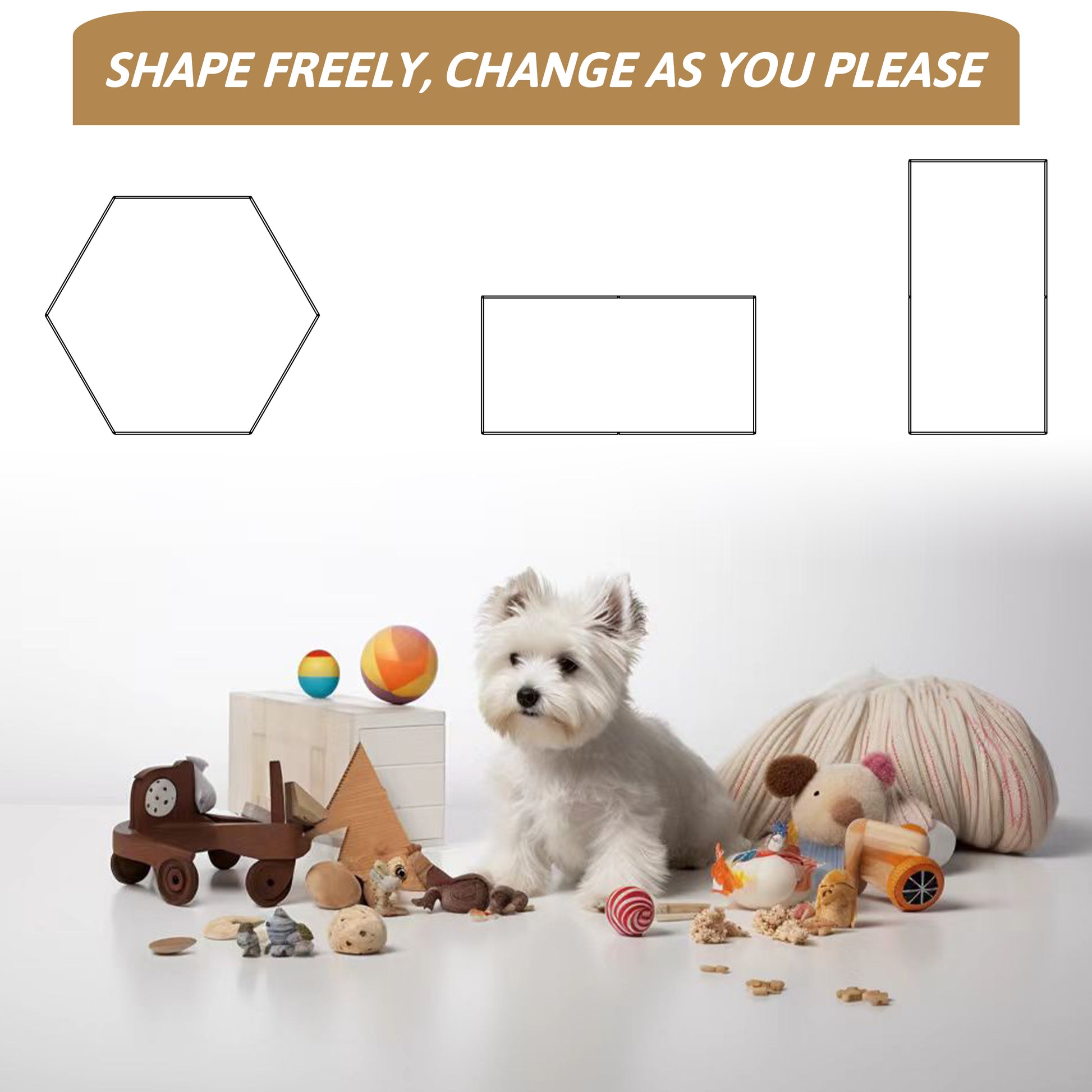 6 Panels Heavy Duty Metal Playpen With Door,31.7"H Dog Fence Pet Exercise Pen For Outdoor, Indoor Black Metal