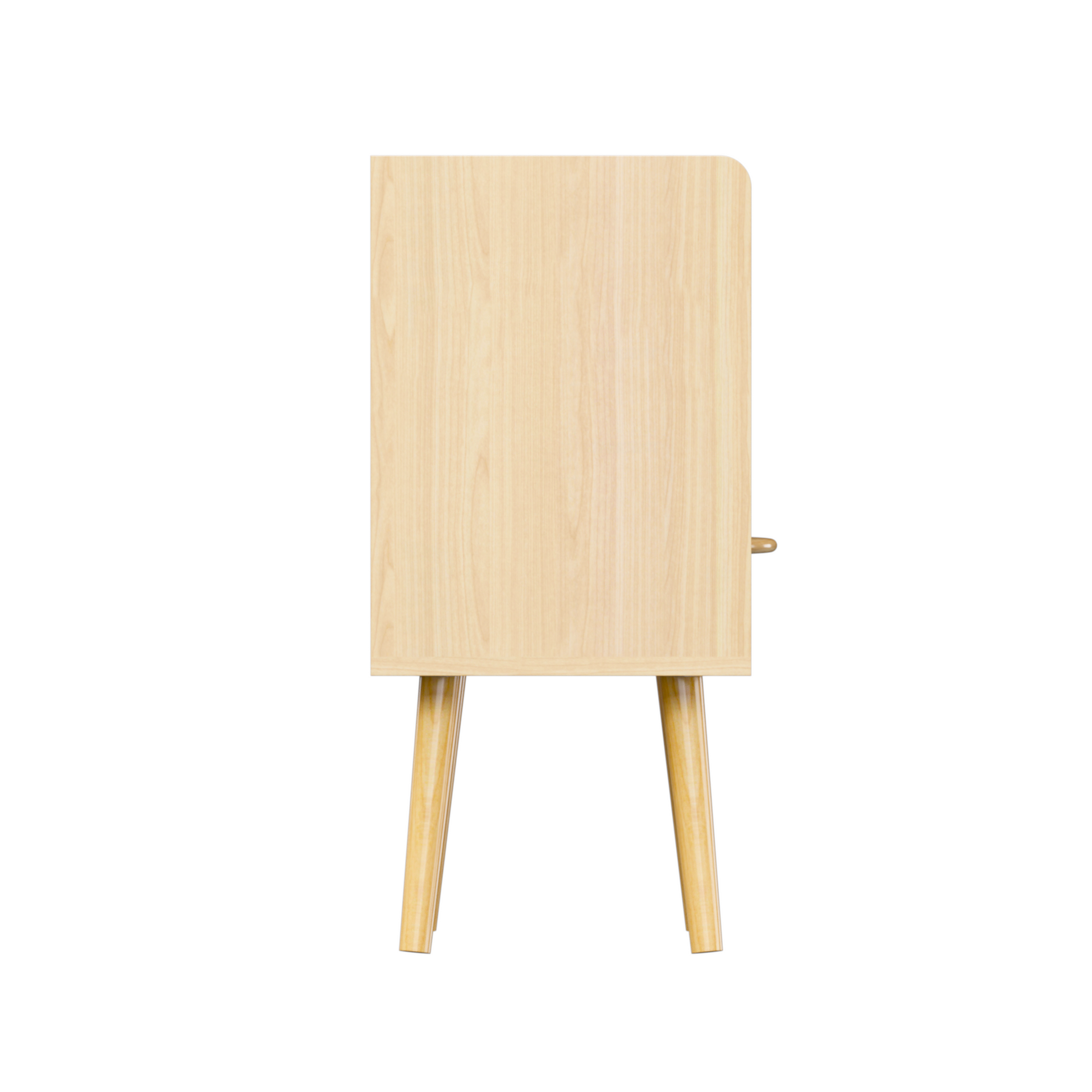 Nightstand With Collapsible Fabric Drawer, 2 Tier Storage End Table, Wood Side Table With Storage Cabinet Or Kids, Adults Oak Oak Engineered Wood