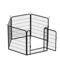 6 Panels Heavy Duty Metal Playpen With Door,31.7