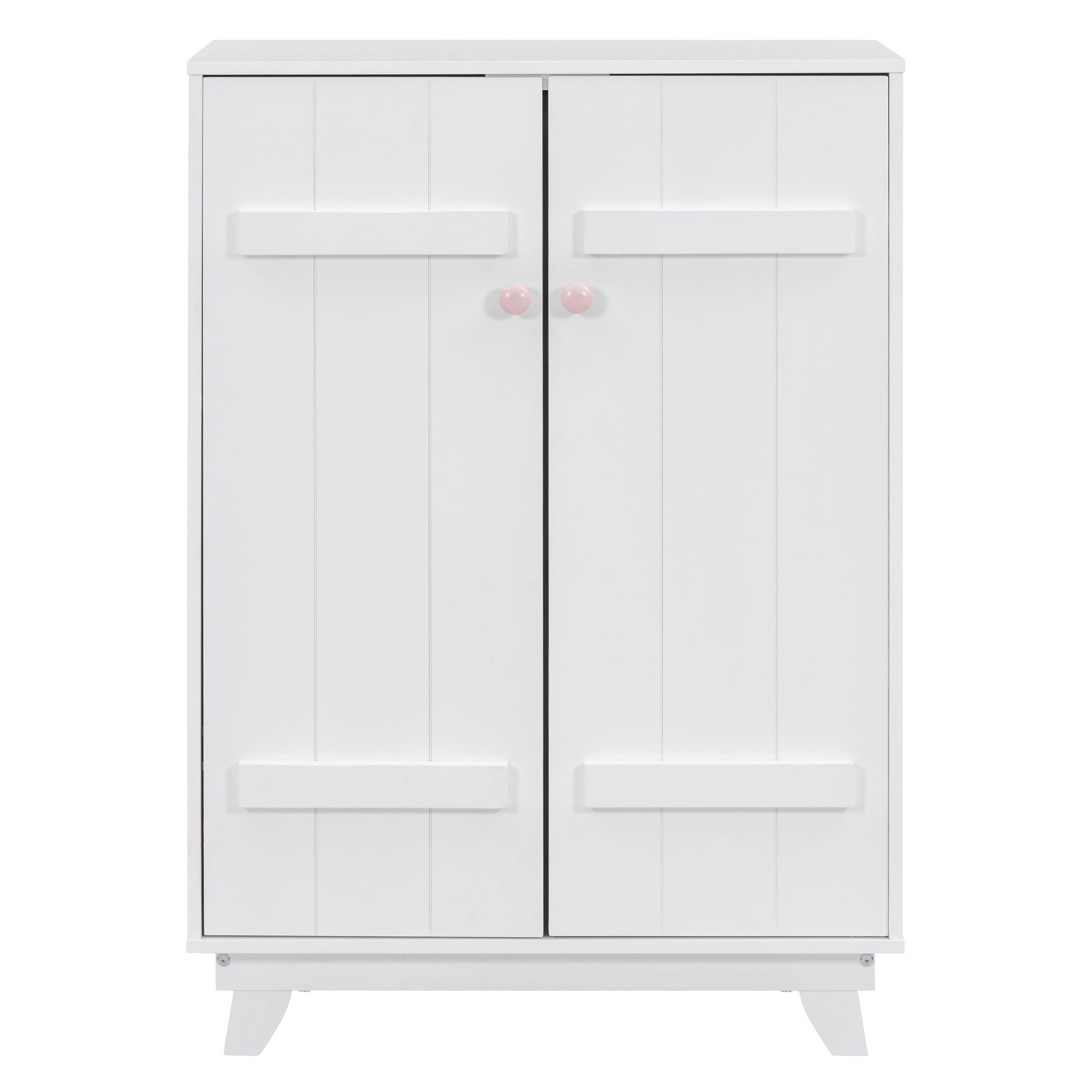 Wooden Wardrobe Cabinet With Hanging Rod, Storage Armoires With Doors ,White White Solid Wood