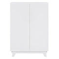 Wooden Wardrobe Cabinet With Hanging Rod, Storage Armoires With Doors ,White White Solid Wood